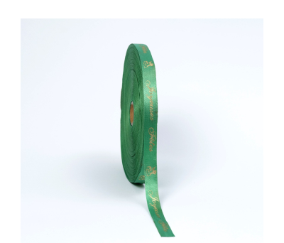 Cinta raso 2 caras 15mm verde Joyeuses Fêtes - ASG62.15.26.4