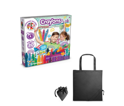 Crayon Factory Kit II. Juego educativo suministrado con una bolsa de regalo plegable de 190T - st-35805-103