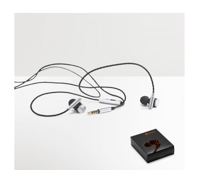 Auriculares con Cable y Micrófono de Acabado Metálico