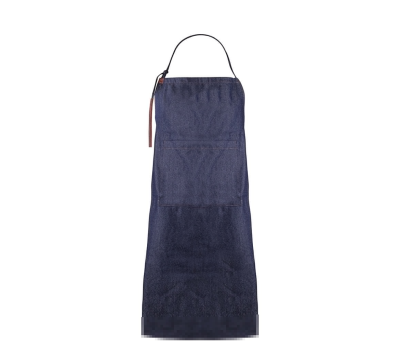 Delantal de Algodón Denim con Cierre Ajustable y Bolsillo