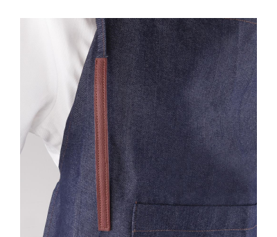 Delantal de Algodón Denim con Cierre Ajustable y Bolsillo