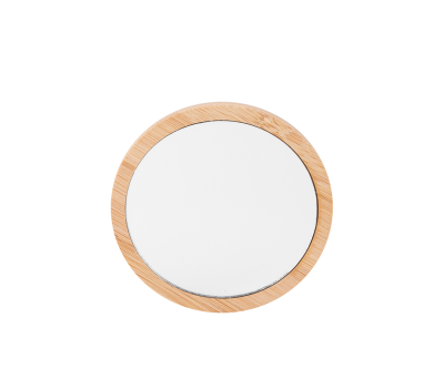 Espejo de Bambú Circular Compacto