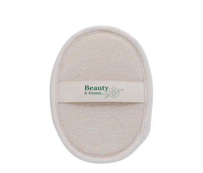 Esponja Exfoliante Ovalada de Algodón con Elástico para Ducha y Regalo