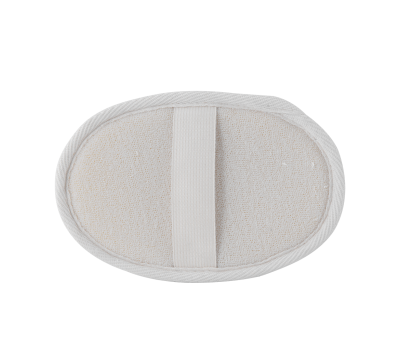 Esponja Exfoliante Ovalada de Algodón con Elástico para Ducha y Regalo