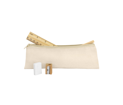 Estuche de Algodón con Set de Escritura y Dibujo de Madera