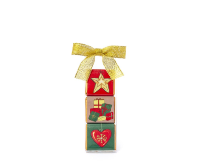 Estuche lazo oro 3 napolitanas Estrella, Regalos, Corazón - ANEB313
