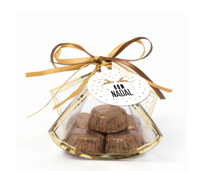Estuche pañuelo 5 bombones tarjeta Bon Nadal* - ANEB09.2