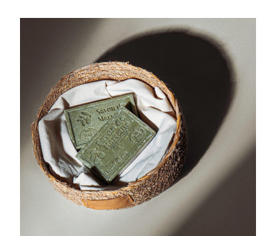 Exfoliante de Jabón de Marsella con Aceite de Oliva y Bolsa de Algodón - AGY53514K