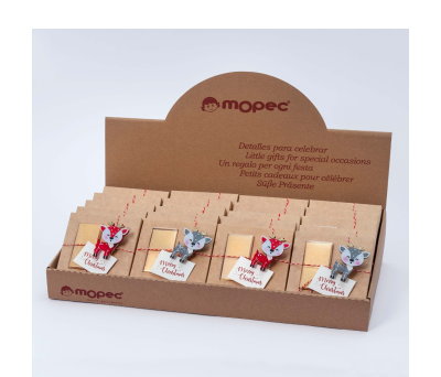 Expositor 20 cajas cervatillo gris/rojo 2 napolitanas * - AJNAB70