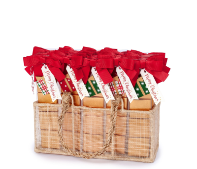 Expositor 30 cajas 4 napolitanas regalos madera M.Christmas - AJNWB79