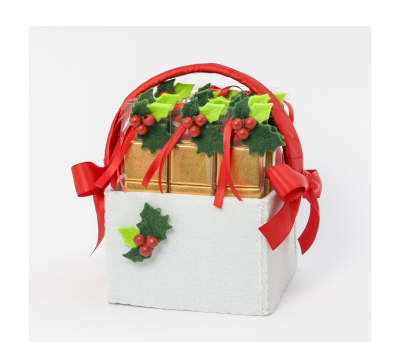 Expositor 36 cajas de 4 napolitanas con decoración acebo* - AJNEB20
