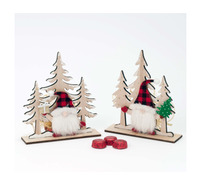 Figura bosque 18cm.y gnomo cuadros 3 torinos stdo., min.2 - ANWB32