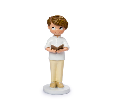 Figura pastel Comunión niño camisa blanca cuello mao - AY100