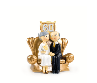 Figura pastel Pop&Fun Bodas de Diamante 60 Años - AY160