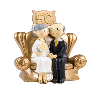 Figura pastel Pop&Fun Bodas de Oro 16x16.5cm - AY500