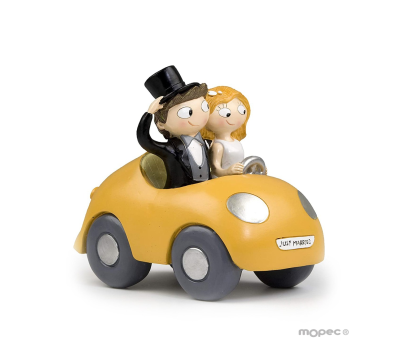 Figura pastel novios Pop & Fun en coche 16cm - AY756