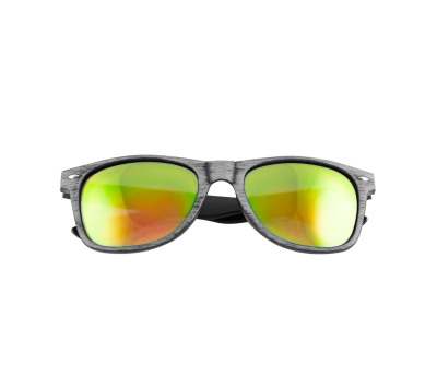 Gafas de Sol Efecto Madera con Lentes Espejo UV400