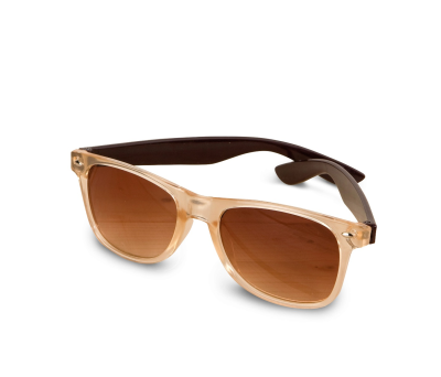 Gafas de sol semi-transp. patilla marrón lente marrón - AK519