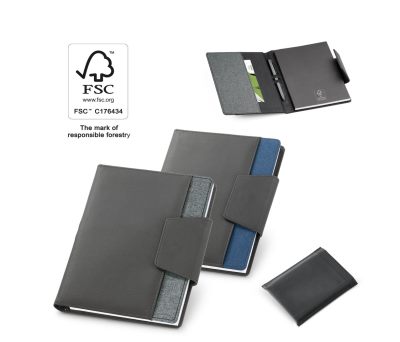 Funda A5 con Cuaderno Liso, Cierre Magnético y Bolsillo