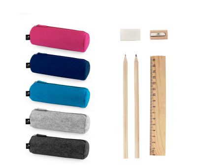Estuche Multiusos de Fieltro Reciclado con Set de Escritura