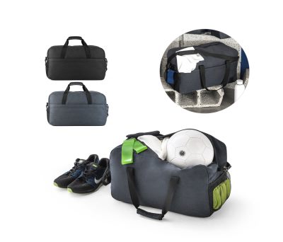 Bolsa de Deporte Reciclada con Compartimentos y Correa Acolchada