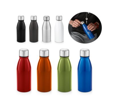 Botella Deportiva de Aluminio con Tapa de Acero Inoxidable 500 mL