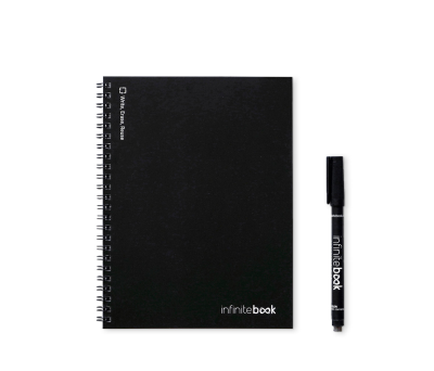 INFINITEBOOK LINED A5. Infinitebook con tapa flexible y 15 páginas de pizarra rayadas - st-33201-103