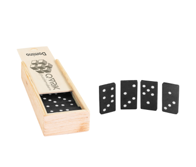 Juego de Dominó Clásico con Caja de Madera Natural