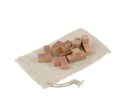Juego de Habilidad de Madera de Pino con Bolsa de Algodón