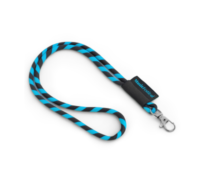 Lanyard Tubular de Poliéster con Mosquetón y Etiqueta