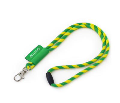Lanyard Tubular de Poliéster con Etiqueta y Mosquetón