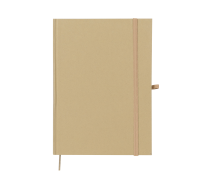 Libreta A5 Ecológica de Tapa Rígida con Hojas Lisas y Cierre Elástico