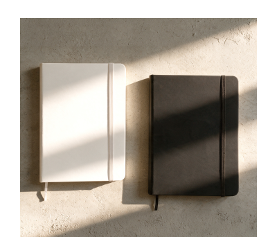 Libreta A5 PU Reciclado con Goma y Hojas Rayadas FSC - AGY54506