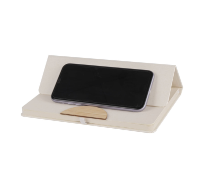 Libreta A5 Reciclada con Soporte Móvil y Detalles de Bambú
