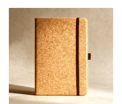 Libreta A5 de Corcho con Cierre Elástico y Marcapáginas - AGY38007
