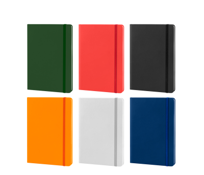 Libreta A5 de PU con Cierre Elástico y Páginas Rayadas