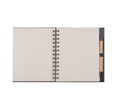 Libreta Espiral Tapa Rígida Papel Reciclado con Bolígrafo a Juego