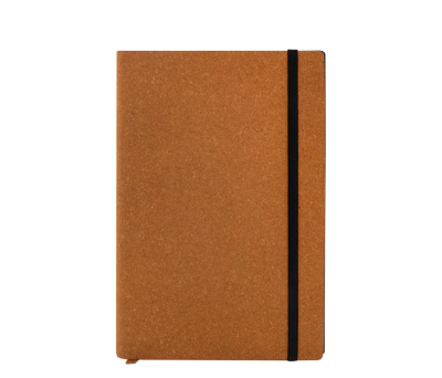 Libreta de Cuero Reciclado con Cierre Elástico y Marcapáginas