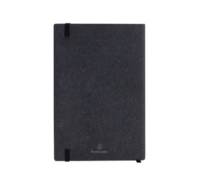 Libreta de Cuero Reciclado con Cierre Elástico y Marcapáginas