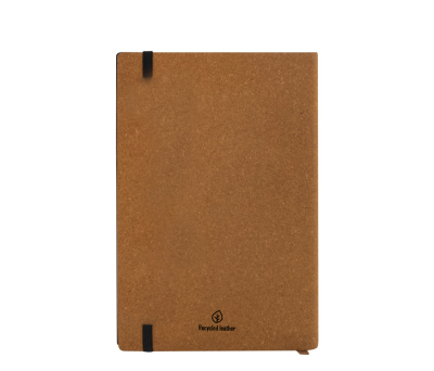 Libreta de Cuero Reciclado con Cierre Elástico y Marcapáginas