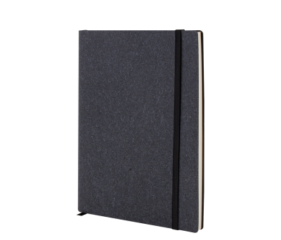 Libreta de Cuero Reciclado con Cierre Elástico y Marcapáginas