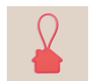 Llavero Casa de Aluminio con Sirga de Silicona para Regalo - AGY36035