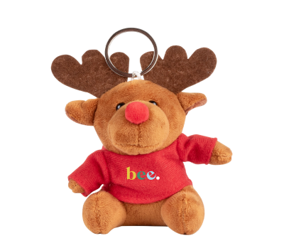 Llavero Peluche Reno con Camiseta