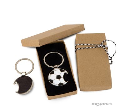 Llavero/abridor pelota fútbol en caja regalo decorada - AMA258