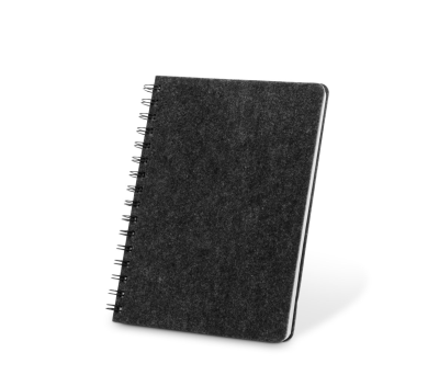 MISHIMA. Cuaderno A5 con tapa semidura de fieltro reciclado (100% rPET) con anillas y páginas rayadas - st-93635-133