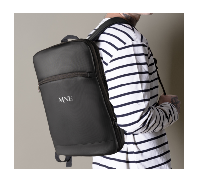 Mochila Extensible de PU con Bolsillo Frontal - AGY55051