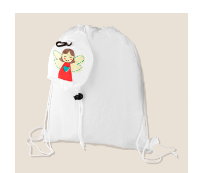 Mochila Infantil Plegable de Poliéster con Diseño de Ángel - AGY35079