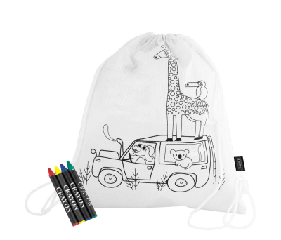 Mochila Infantil RPET para Pintar con Ceras de Animales