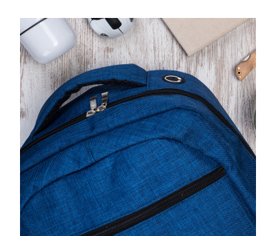 Mochila Poliéster Efecto Vaquero con Compartimento Portátil y Salida Aur... - AGY38010