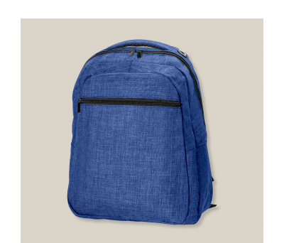 Mochila Poliéster Efecto Vaquero con Compartimento Portátil y Salida Aur...